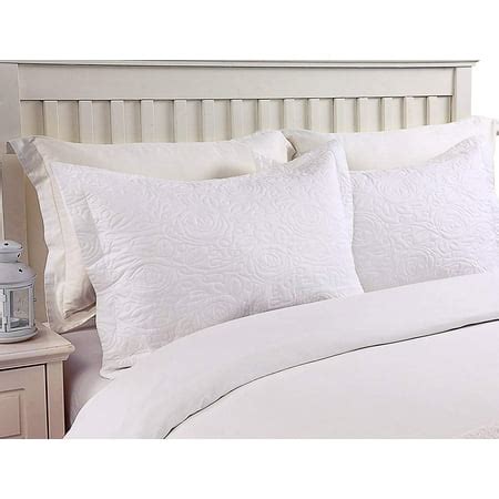 FLXXIE 2 Pack 500 thread count 100 Egyptian Cotton Pillow Shams with 2" Flange, Super Soft Sateen Silky Oxford Pillowcases, Queen, 20"x30", White. . Walmart pillow shams